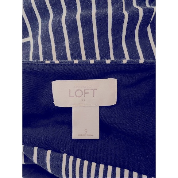 Navy and Cream floor length maxi dress - Ann Taylor Loft - Size S - Picture 6 of 6